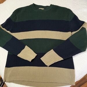 Arrow Vintage 100% Cotton Striped Crewneck Sweater